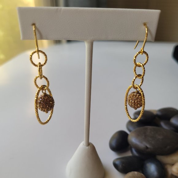 Drop dangle Earrings 18k gold plated - Picture 1 of 9